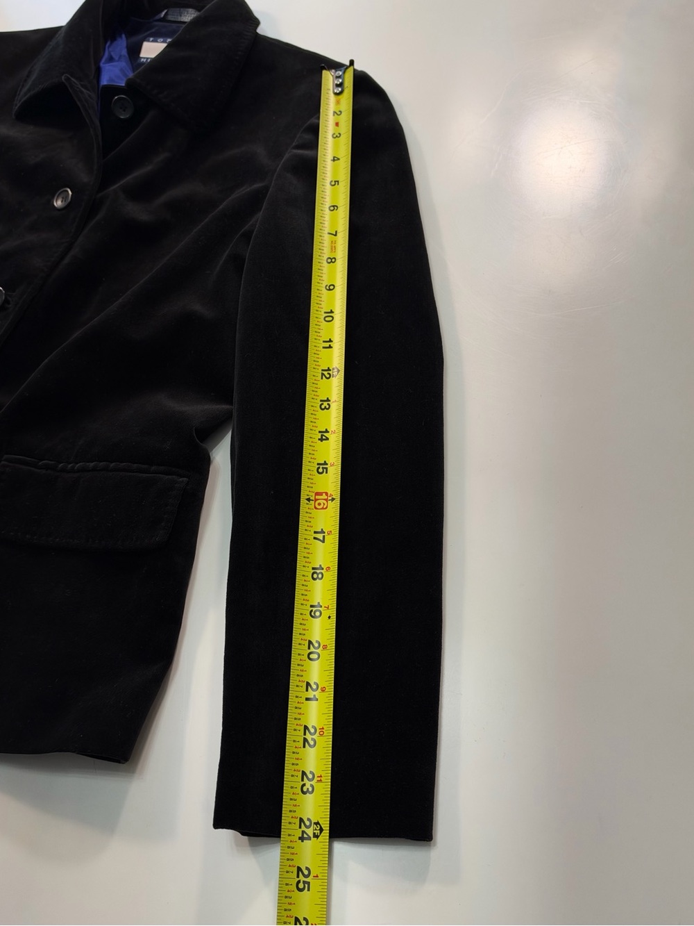Tommy Hilfiger Black Velvet Single-Breasted Blazer Size 8 - Picture 5 of 11